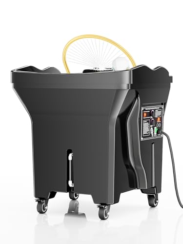 paxilnie Tragbare Shampoo-Spa-Ausrüstung: großes Tank-Wasserrückführungssystem, Hydro-/Lichttherapie, keine Klempnerarbeiten – Heim- und Salongebrauch von paxilnie
