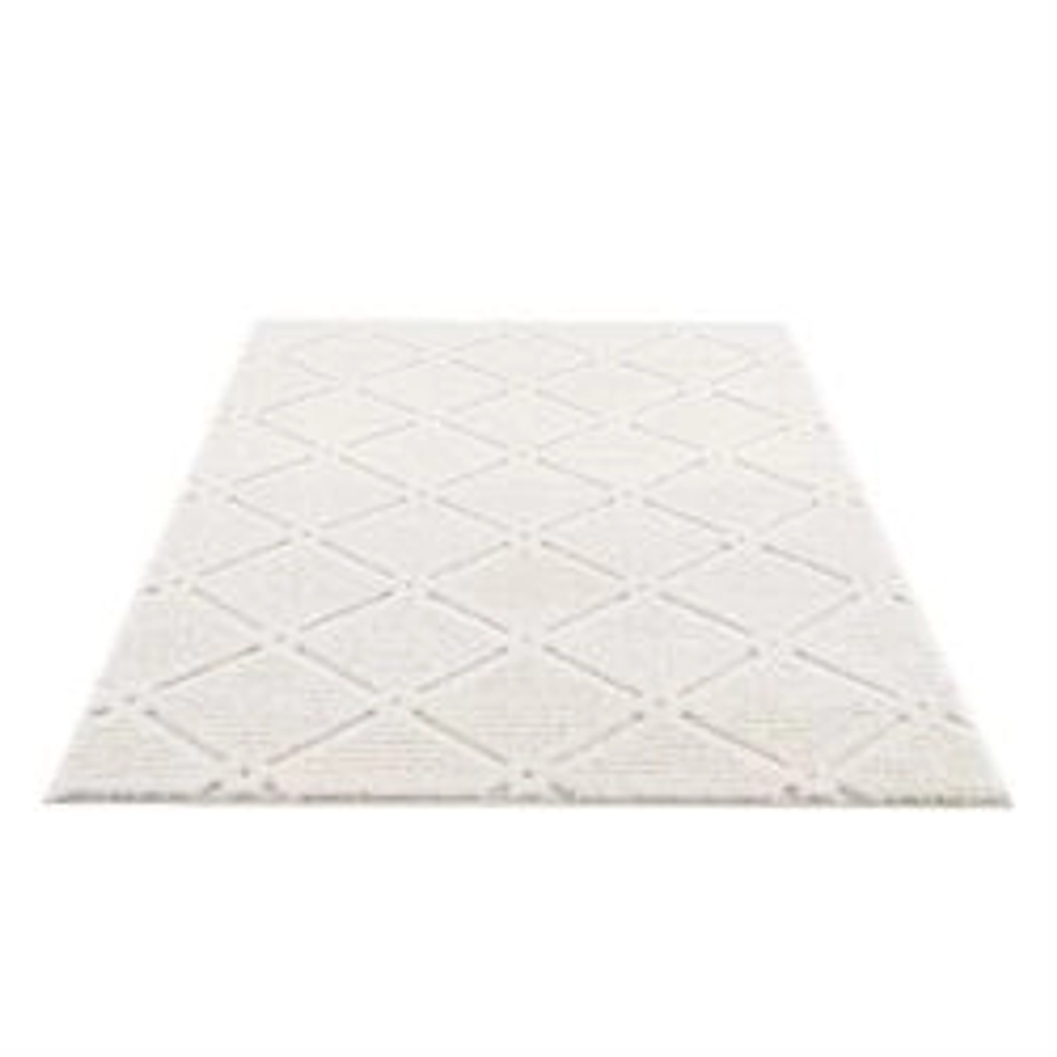 payé Teppich Hochflor 200x290 cm Creme Boho-Rautenmuster payé Teppich Hochflor 200x290 cm Creme Boho-Rautenmuster von payé