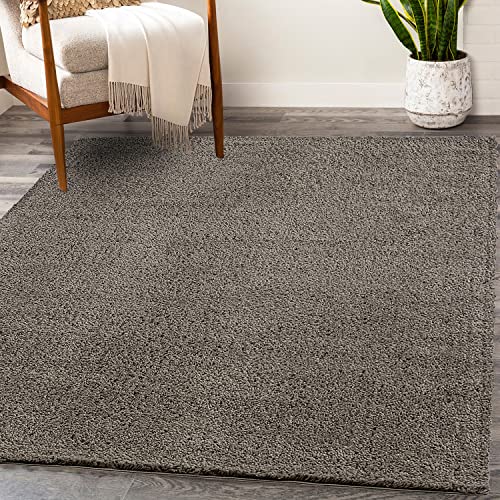 payé Teppich Hochflor Wohnzimmer - Taupe - 160x225cm - Shaggy Einfarbig Soft Weich Schlafzimmer Kinderzimmer Dekoration von payé