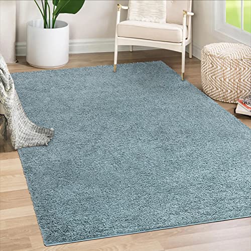 payé Teppich Läufer Hochflor Shaggy - 80x300cm Läufer - Türkis Einfarbig Wohnzimmer Uni Flauschig Modern Boho Deko Teppiche Weich Schlafzimmer von payé