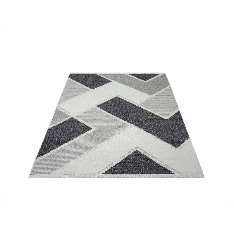 payé Teppich Linda 77 Kurzflor 200x290 cm Grau Geo-Muster von payé
