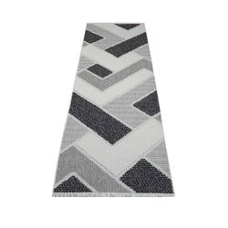 payé Teppich Linda 77 Kurzflor 80x300 cm Grau Geo-Muster von payé