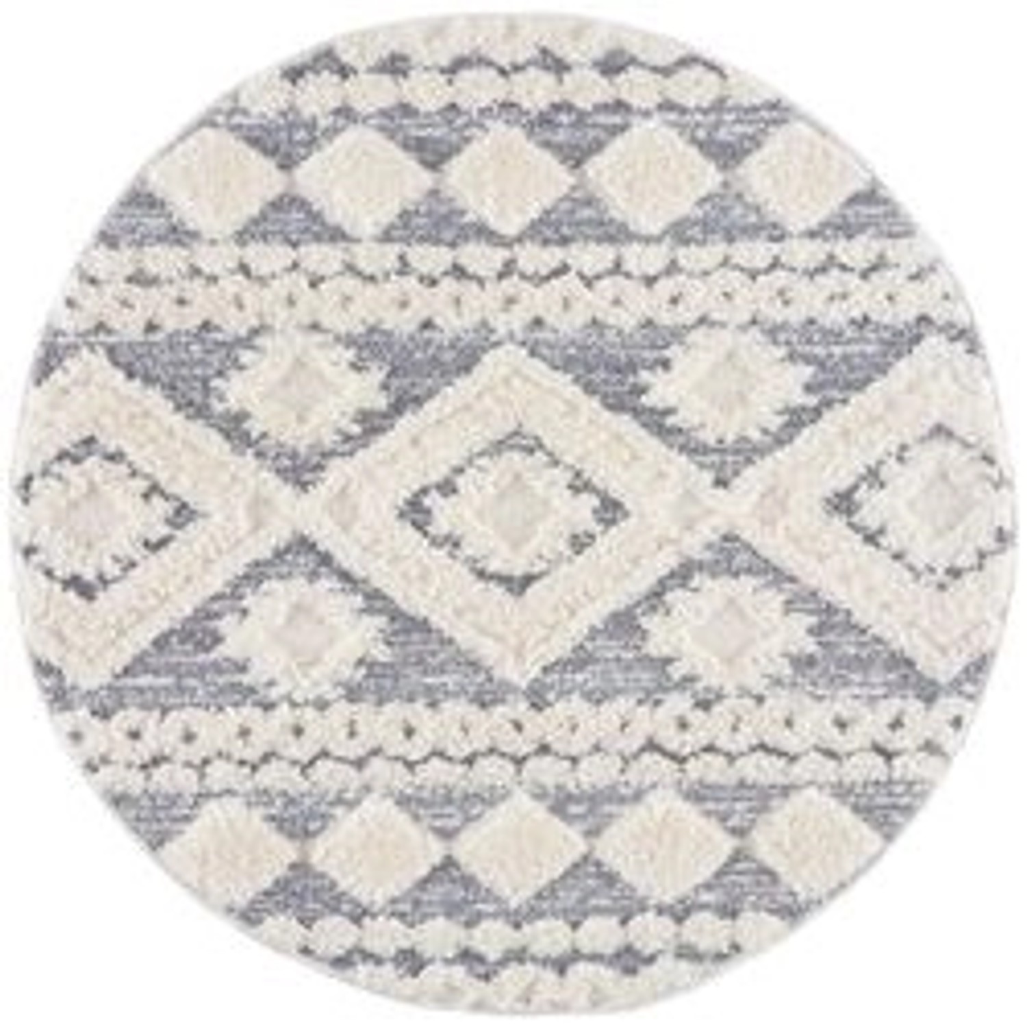 payé Teppich Nara 3005 Hochflor 160x160 cm Rund Grau Boho-Ornament payé Teppich Nara 3005 Hochflor 160x160 cm Rund Grau Boho-Ornament von payé