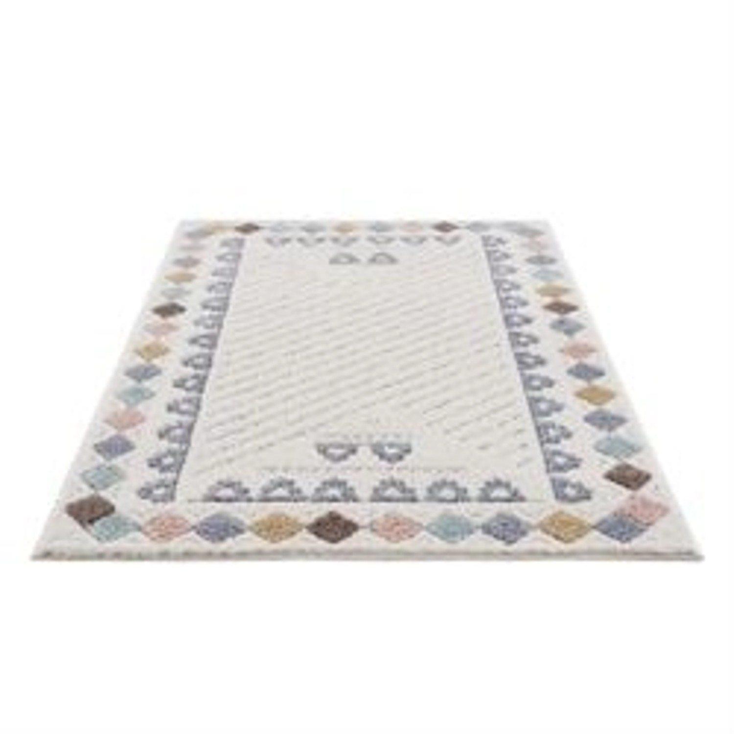 payé Teppich Nara-3034 Hochflor 140x200 cm Multi Rautenmuster payé Teppich Nara-3034 Hochflor 140x200 cm Multi Rautenmuster von payé