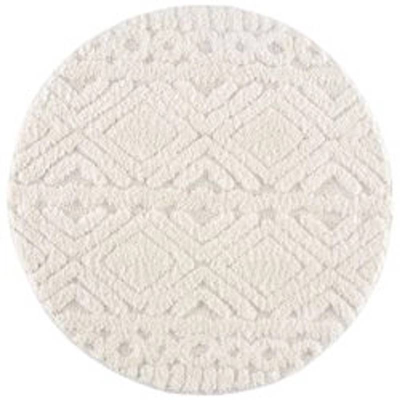 payé Teppich Nara-3382 Hochflor 120x120 cm Rund Pastell-Creme Boho-Rautenmuster payé Teppich Nara-3382 Hochflor 120x120 cm Rund Pastell-Creme Boho-Rautenmuster von payé