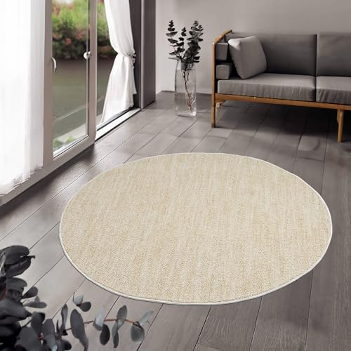 Teppich Rund - Flachflor 120x120cm - Meliert Soft Gelb - Modern Boho Pastell Wohnteppich Wohnzimmer Schlafzimmer Deko Teppiche Teppich Rund - Flachflor 120x120cm - Meliert Soft Gelb - Modern Boho Pastell Wohnteppich Wohnzimmer Schlafzimmer Deko Teppiche von payé