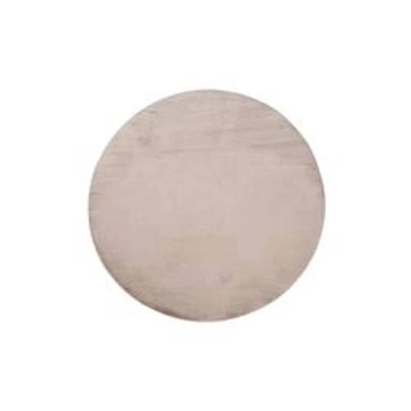 payé Teppich Uni Hochflor Samtweich Rund 160x160 cm Taupe von payé