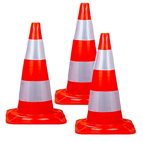 Pylonen Verkehrsleitkegel 50cm Warnkegel Markierungshut Set Kegel Absperrung (3) von paymali