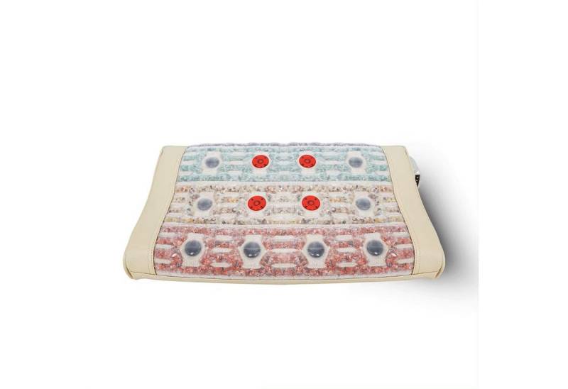 pb Energy Mat Gesundheitskissen pb Energy Mat Premium Kristallkissen mit Ferninfrarot Tiefenwärme, Füllung: Strapazierfähiges Leder & PP Mesh, (FIR), B-förmige Kissen, 100% natürliche Edelsteine Kristalle, Biophotonen-Licht, Negativ Ionen, Schumann-Resonanz, heiße Natursteine, bequemen Schlaf, Entspannung, Halswirbel Gesundheit, Stress lindern von pb Energy Mat