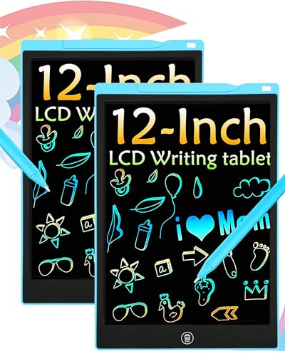 2 Pack Bunte LCD Schreibtafel, 12 Zoll LCD Schreibtablett für Kinde, Maltafel Kinder Elektronisch Spielzeug ab 3-8 Jahre alt Junge Mädchen, Löschbar Mal Tablet Kinder Weihnachtsgeschenke 2 Pack Bunte LCD Schreibtafel, 12 Zoll LCD Schreibtablett für Kinde, Maltafel Kinder Elektronisch Spielzeug ab 3-8 Jahre alt Junge Mädchen, Löschbar Mal Tablet Kinder Weihnachtsgeschenke von pbeknco