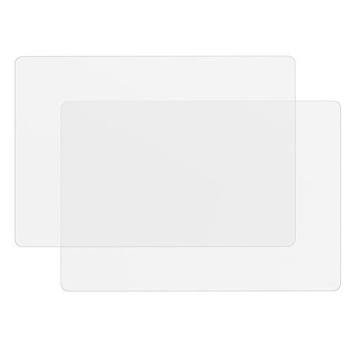 pclapora 2 Stück Transparent Silikonmatte, 40 x 30cm Transparente Silikon Tischmatte, Rutschfeste Antihafte Backmatte, Silikonmatte zum Basteln, Teigmatte, Tischset, Platzset, Antirutschmatte von pclapora
