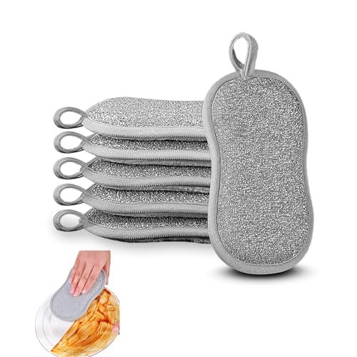 pclapora 6 Stück Spülschwamm Topfreiniger Küchenschwamm, Mikrofaser Schwamm, Langlebiger Doppelseitiger Küchenschwamm Waschbar zum Wiederverwenden, für Geschirr, Küche, Bad, Glas pclapora 6 Stück Spülschwamm Topfreiniger Küchenschwamm, Mikrofaser Schwamm, Langlebiger Doppelseitiger Küchenschwamm Waschbar zum Wiederverwenden, für Geschirr, Küche, Bad, Glas von pclapora