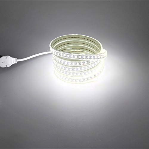 pcning 3M LED Streifen 220V 230V Direktanschluss 5730 120 leds/m IP67 Wasserdichte Stripes mit EU Stecker, 3 Meter 6000K Kaltweiss LED Band (Kaltes Weiß, 3) pcning 3M LED Streifen 220V 230V Direktanschluss 5730 120 leds/m IP67 Wasserdichte Stripes mit EU Stecker, 3 Meter 6000K Kaltweiss LED Band (Kaltes Weiß, 3) von pcning