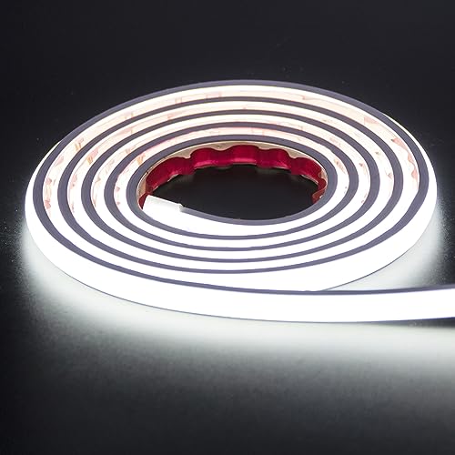 pcning 2M COB LED Strip Selbstklebend 230V Direktanschluss Sehr Hell IP67 Wasserdicht, 2 Meter Flexibel LED Streifen Kaltweiss Lichtband (Kaltweiß, 2)… von pcning