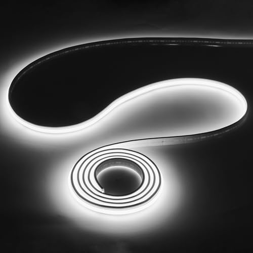 pcning LED Band 230V Direktanschluss Kaltweiss 20M Aussenbereich, 20 Metre COB Lichtband Selbstklebend IP67 Wasserdichter LED Streifen (Kaltweiß, 20M) von pcning