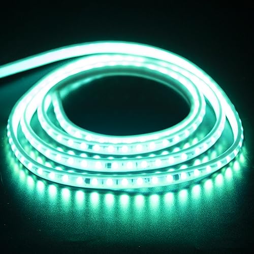 pcning RGB LED Strip Aussen 7M 230V Direktanschluss Multicolore Band Ohne Trafo 5050 60leds/m IP67 Wasserdicht Lichtband Strips Light, 7 Meter LED Lichter Band Wasserfest mit Stecker (7, RGB) von pcning