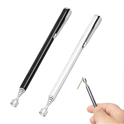 2 Stück Magnetstab,Stabmagnet,Teleskopmagnet,Magnet Teleskopstab,Teleskop Magnetstab Bis Zu Maximale Länge 65cm, Edelstahl Magnetgreifer Für Schrauben Mutter Schlüssel Metallteile von pcsfoe