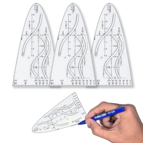 Parabelschablone Mathe,3 Stück Parabelschablone,Normalparabel Schablone,Schablone Einheitsparabel,Multifunktionales Normalparabel Schablone,Parabel Lineal Für Studenten Büro Designer Malerei Parabelschablone Mathe,3 Stück Parabelschablone,Normalparabel Schablone,Schablone Einheitsparabel,Multifunktionales Normalparabel Schablone,Parabel Lineal Für Studenten Büro Designer Malerei von pcsfoe