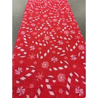 Zuckerstange Weihnachten Tür Zugluftstopper, Flanell Zugluftstopper | Unbefüllt von pdickson3