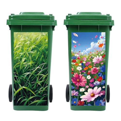 Peacoblue 2 Stück Mülltonnenaufkleber 38x82cm Gras und Wilde blumen Mülltonnen Aufkleber Wetterfest Groß Mülltonnen Sticker Draußen Für Auffahrt, Garten, Außen- und Innendekoration Peacoblue 2 Stück Mülltonnenaufkleber 38x82cm Gras und Wilde blumen Mülltonnen Aufkleber Wetterfest Groß Mülltonnen Sticker Draußen Für Auffahrt, Garten, Außen- und Innendekoration von peacoblue
