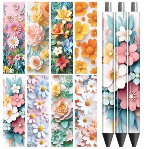 Peacoblue UV DTF Pen Wraps Transferaufkleber 3D-Blumen, 48 Stück wasserdichte HD-Druck UV DTF Pen Aufkleber für personalisierte DIY Bleistift Stift Handwerk Geschenke Schenken Peacoblue UV DTF Pen Wraps Transferaufkleber 3D-Blumen, 48 Stück wasserdichte HD-Druck UV DTF Pen Aufkleber für personalisierte DIY Bleistift Stift Handwerk Geschenke Schenken von peacoblue