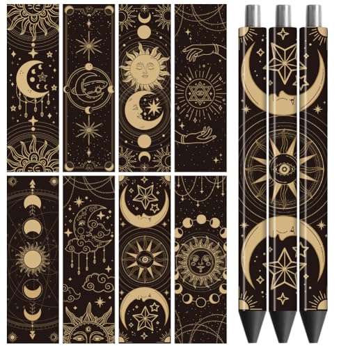 Peacoblue UV DTF Pen Wraps Transferaufkleber Weissagung Mond und Stern, 48 Stück wasserdichte HD-Druck UV DTF Pen Aufkleber für personalisierte DIY Bleistift Stift Handwerk Geschenke Schenken Peacoblue UV DTF Pen Wraps Transferaufkleber Weissagung Mond und Stern, 48 Stück wasserdichte HD-Druck UV DTF Pen Aufkleber für personalisierte DIY Bleistift Stift Handwerk Geschenke Schenken von peacoblue