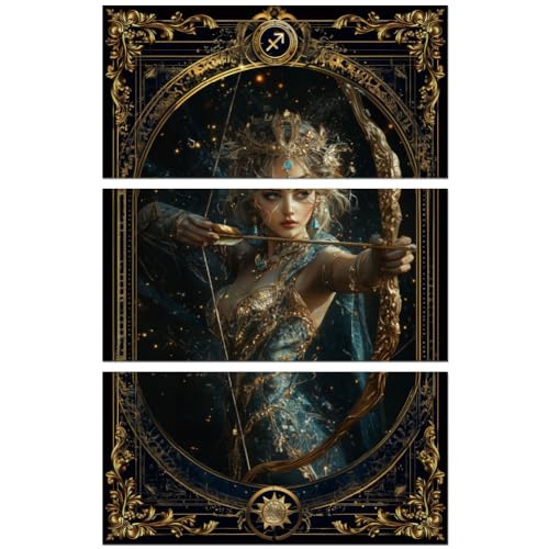 Peacoblue UV DTF Rub-On Transferfolie Möbel-Sticker Schütze und Prinzessin Muster 15x30cm, 3 Stk. Wasserfeste Deko-Transferaufkleber für Möbel Gläser Porzellan Wäscheschränke Kommoden Holz Kunststoff von peacoblue