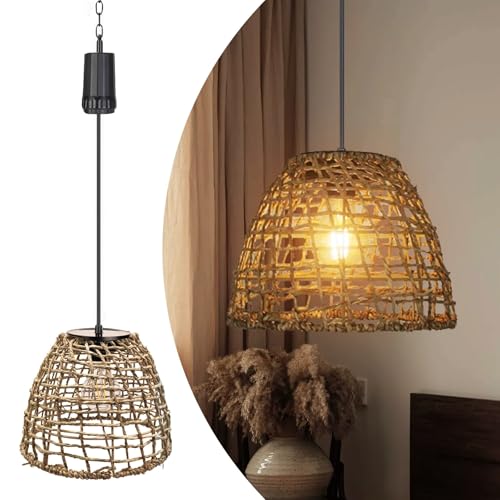 pearlstar Hängelampe mit Batterie,Batteriebetriebene Hängelampe 6 Stunden Timer,Outdoor Indoor Deckenleuchte Hängend Laterne Pendelleuchte für Patio Bar Garten Terrasse Wohnzimmer Schlafzimmer(HDC897) von pearlstar