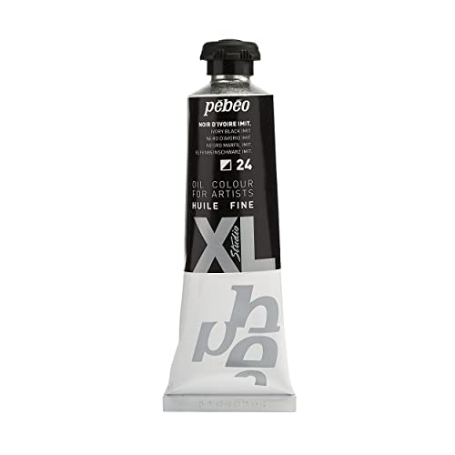 Pébéo - Feines Öl XL 37 ML - Ölgemälde - Ideal für Anfänger oder Profis - Fine Art Malerei - Feine Qualität - Pébéo Ölgemälde - Schwarz Elfenbein Imitation - 37 ml von PEBEO