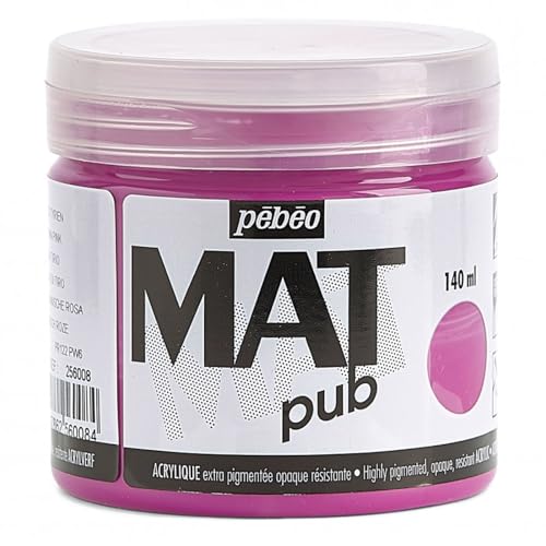 Pebeo Mat Pub Acrylfarbe, extra fein, 140 ml, Tyrian Pink von Pebeo