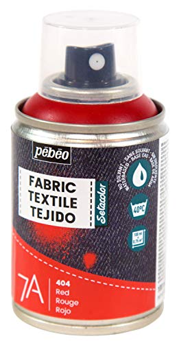 Pébéo - Textilfarbe Spray für Textilien 7A Spray - Natürliche und synthetische Stoffe - Auf Wasserbasis - Lösungsmittelfrei - Waschmaschinenfest - Sprühfarbe für Textilgestaltung - Farbe Rot Pébéo - Textilfarbe Spray für Textilien 7A Spray - Natürliche und synthetische Stoffe - Auf Wasserbasis - Lösungsmittelfrei - Waschmaschinenfest - Sprühfarbe für Textilgestaltung - Farbe Rot von PEBEO
