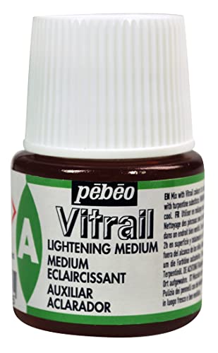 Pebeo 45 ml Vitrail Lightening Medium, getönter Glaseffekt, transparent, von Pebeo