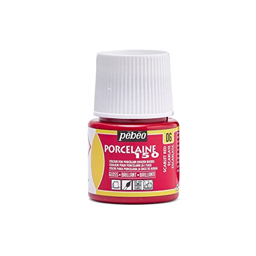 Pebeo Porcelaine 150 Porzellanfarbe, 45 ml, scharlachrot von Pebeo