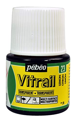 Pebeo Vitrail Glasmalfarbe, Buntglaseffekt, Zitrone, Zitrone von PEBEO