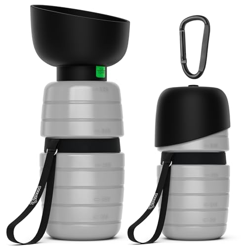 pecute Trinkflasche Hunde für Unterwegs, Hundetrinkflasche Silikon Wasserflasche Hund mit Faltbarer Wasserschale, Hunde Trinkflasche to Go, Haustier Trinknapf Tragbare Grau XL 850 ml pecute Trinkflasche Hunde für Unterwegs, Hundetrinkflasche Silikon Wasserflasche Hund mit Faltbarer Wasserschale, Hunde Trinkflasche to Go, Haustier Trinknapf Tragbare Grau XL 850 ml von pecute