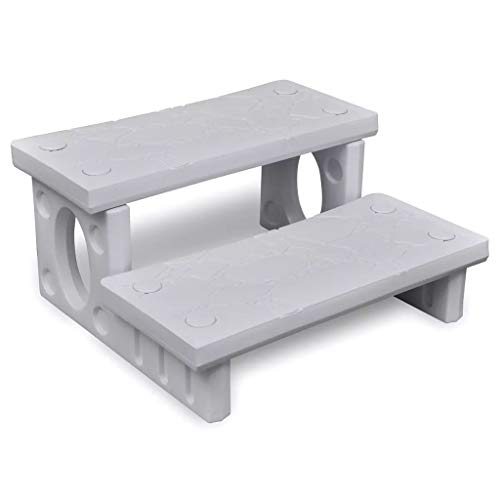 pedkit Whirlpooltreppe - rutschfeste Oberfl?Che - Kunststoff Wei? 70 x 65 x 34 cm (L x B x H) für Runde und Eckige Pools von pedkit