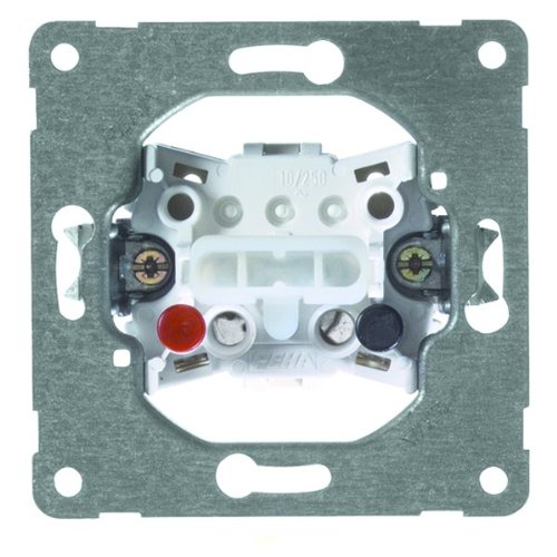 PEHA 00190811 Grundelement Taster mit Steckklemmen für alle Unterputz-Programme 10 A 250 V, 1-polig, Serientaster, 2 Schließer von peha
