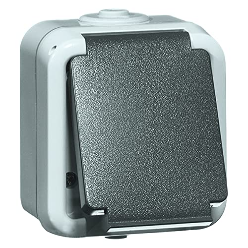 Steckdose SCHUKO grau von peha