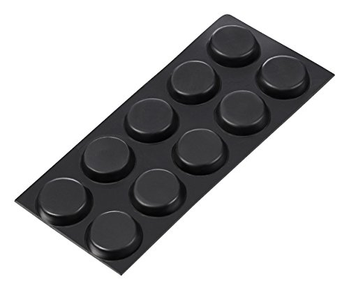 haggiy peha Elastikpuffer, schwarz, selbstklebend, rund 13 mm, 4 mm Höhe, 2 * 10 Stück von peha