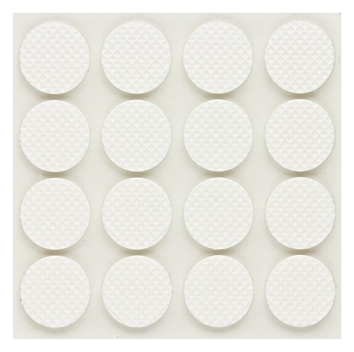 haggiy® Eva-Pads Einzelstreifen, selbstklebend, rund, Ø=22mm, weiß (16 Stück) von peha