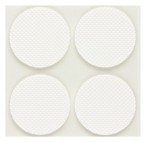 haggiy® Eva-Pads Einzelstreifen, selbstklebend, rund, Ø=45mm, weiß (4 Stück) von peha