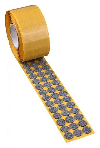 peha Filzgleiter - Bodengleiter selbstklebend auf Rolle, grau, rund 22 mm, Dicke: 5 mm (1000 STK.) von peha