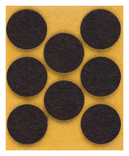 peha Filzgleiter - Filzpunkte selbstklebend - 3,0 mm stark, braun, rund 38 mm (4 Stk.) von peha