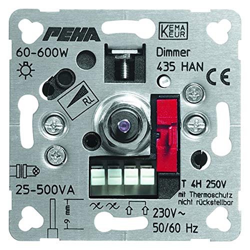 peha Phasenanschnittdimmer D 435 HAN o.A. 60-600W Elektronische Geräte/Lichtmanagement Dimmer 4010105209716 von peha