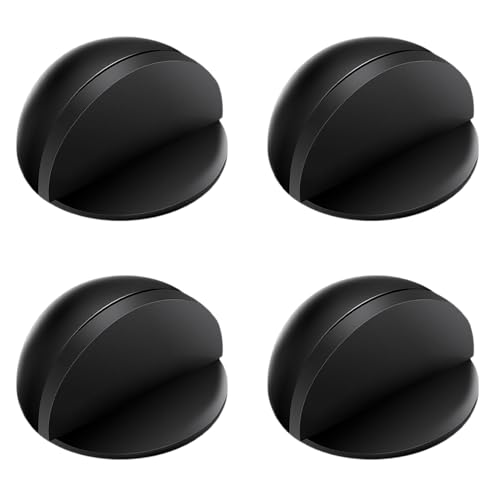peiqiup Türstopper boden selbstklebend (4 Stück), Türstopper Boden Selbstklebend, Türklinkenpuffer mit Gummipuffern, Für alle Hartböden zum Schutz von Türen, Schwarz von peiqiup