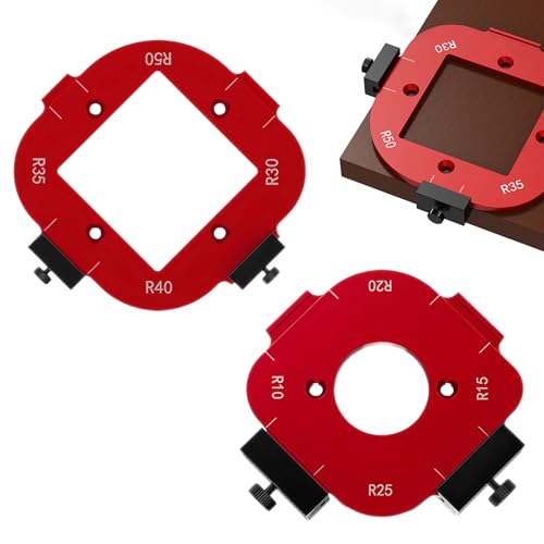 2 Stück Runde Eckradius Schablone mit R10/15/20/25 und R30/35/40/50 Radius, 4 in 1 Radius Jig Router Schablonen für Holzbearbeitung,Aluminiumlegierung Eckradius Frässchablonen mit Quadratische Bohrung 2 Stück Runde Eckradius Schablone mit R10/15/20/25 und R30/35/40/50 Radius, 4 in 1 Radius Jig Router Schablonen für Holzbearbeitung,Aluminiumlegierung Eckradius Frässchablonen mit Quadratische Bohrung von peiyee
