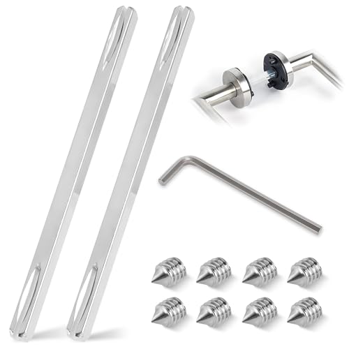 peiyee 2 Stück Drückerstift Vierkantstift 8 mm Set, Türgriff Spindelstange 8 x 8 x 150 mm, Vierkantstift Türklinke für Drückergarnitur, mit 8 Stk M6 Schraube und Sechskantschlüssel von peiyee