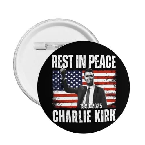 1 Pcs RIP Charlie Kirk Button Pins Kreis Abzeichen Runde Brust Pins Brosche Decor Kleine von peiyeety