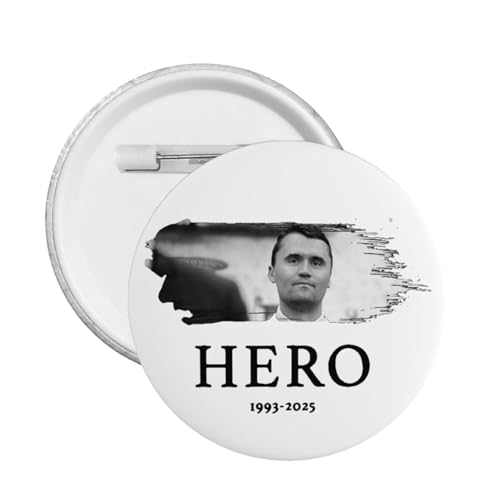 1 Stück RIP Charlie Kirk Button Pins Charlie Kirk ist ein Held Kreis Abzeichen Runde Brust Pins Brosche Dekor Medium von peiyeety