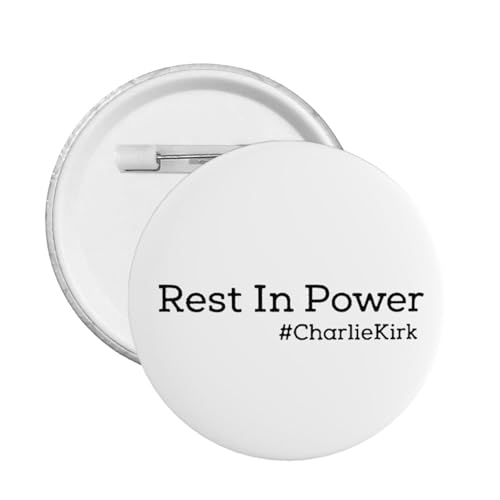 1 Stück Rest In Power Charlie Kirk Button Pins Kreis Abzeichen Runde Brust Pins Brosche Dekor Medium von peiyeety
